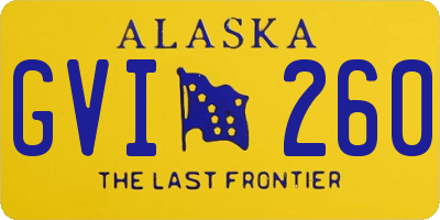 AK license plate GVI260