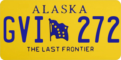 AK license plate GVI272