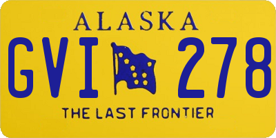 AK license plate GVI278