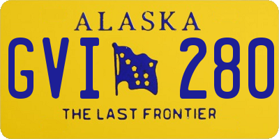 AK license plate GVI280