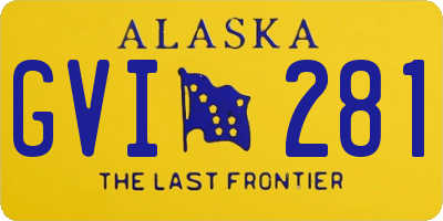 AK license plate GVI281