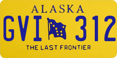 AK license plate GVI312