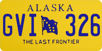 AK license plate GVI326