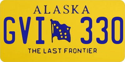 AK license plate GVI330