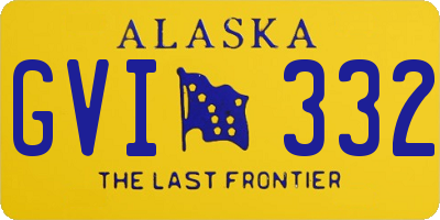 AK license plate GVI332