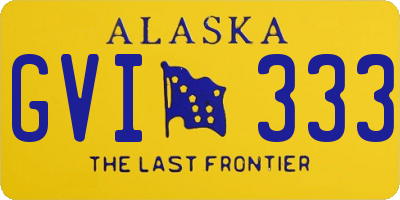 AK license plate GVI333