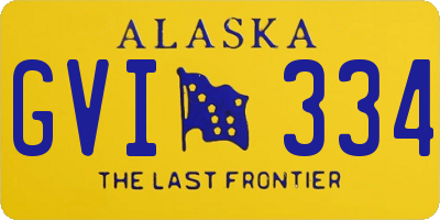 AK license plate GVI334