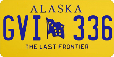 AK license plate GVI336