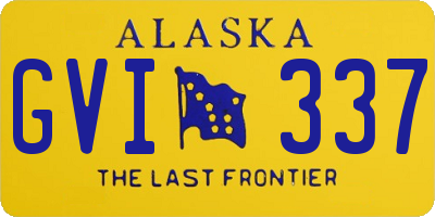 AK license plate GVI337