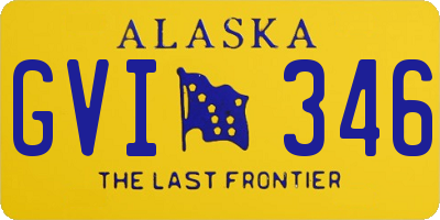 AK license plate GVI346