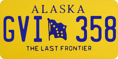 AK license plate GVI358