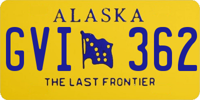 AK license plate GVI362