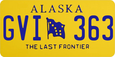 AK license plate GVI363