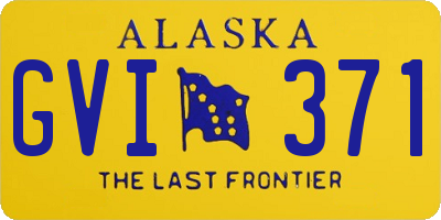 AK license plate GVI371