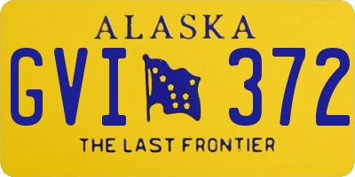 AK license plate GVI372