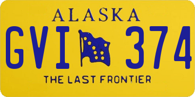 AK license plate GVI374