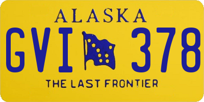 AK license plate GVI378