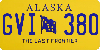 AK license plate GVI380