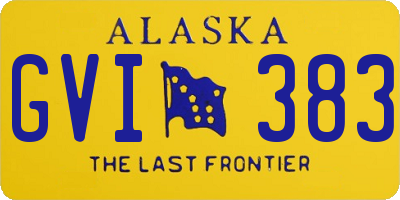 AK license plate GVI383