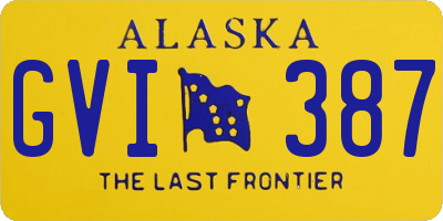 AK license plate GVI387