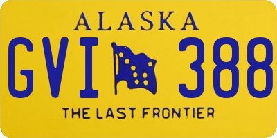 AK license plate GVI388