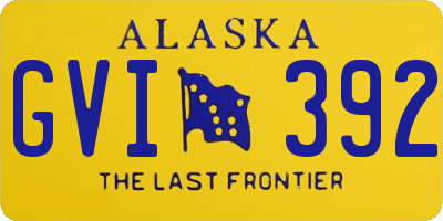 AK license plate GVI392