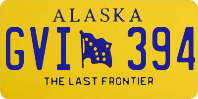 AK license plate GVI394