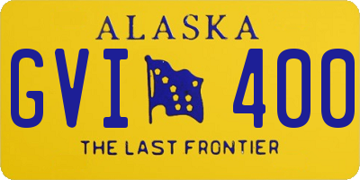 AK license plate GVI400