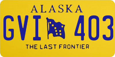 AK license plate GVI403