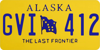 AK license plate GVI412