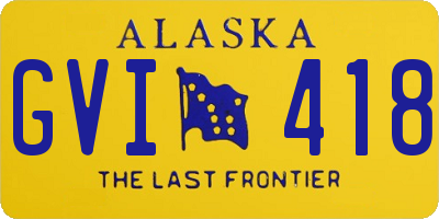 AK license plate GVI418