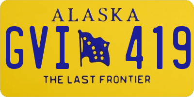 AK license plate GVI419