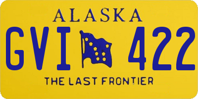 AK license plate GVI422