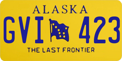 AK license plate GVI423