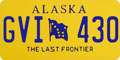 AK license plate GVI430