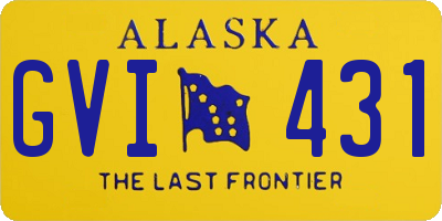 AK license plate GVI431