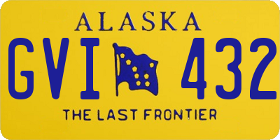 AK license plate GVI432