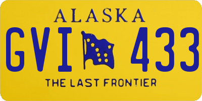 AK license plate GVI433