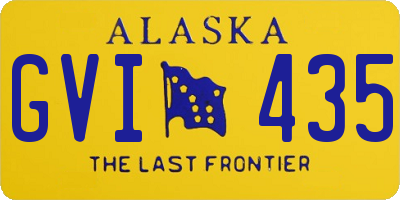 AK license plate GVI435