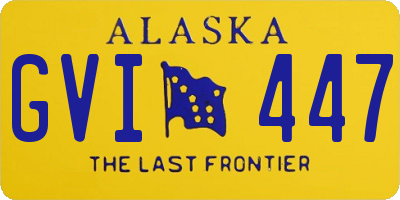 AK license plate GVI447