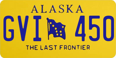 AK license plate GVI450