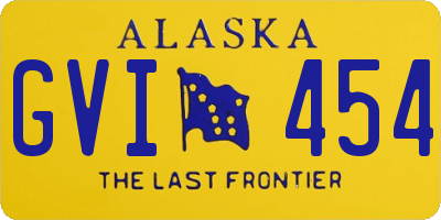 AK license plate GVI454