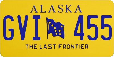 AK license plate GVI455