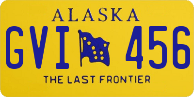 AK license plate GVI456