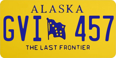 AK license plate GVI457