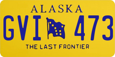 AK license plate GVI473