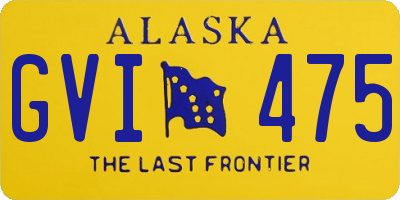 AK license plate GVI475