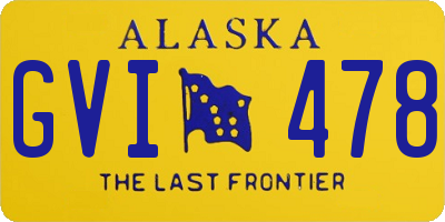 AK license plate GVI478