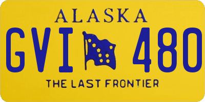 AK license plate GVI480