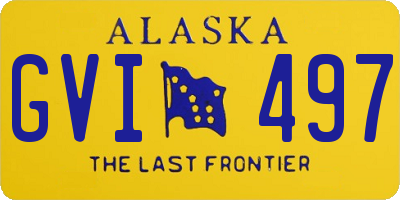 AK license plate GVI497